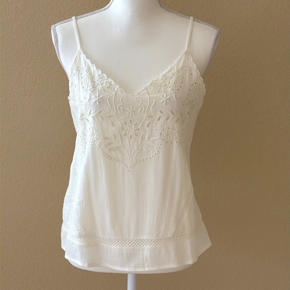 Lucky Brand Embroidered Eyelet Cami Top